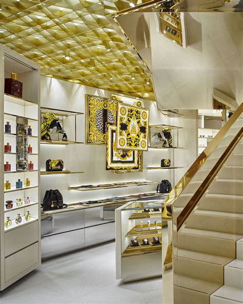 cash desk versace boutique|versace store interior design.